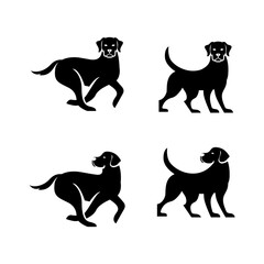 Labrador Retriever logo icon design illustration