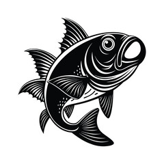 a big fish silhouette design