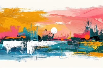 Fototapeta premium Abstract colorfull painting background wallpaper design images