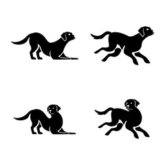 Labrador Retriever logo icon design illustration