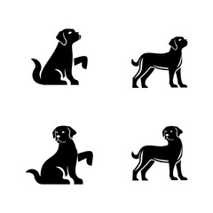 Labrador Retriever logo icon design illustration