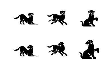 Labrador Retriever logo icon design illustration