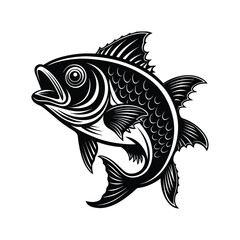 a big fish silhouette art