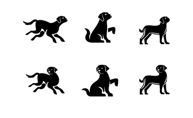Labrador Retriever logo icon design illustration