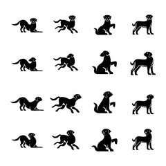 Labrador Retriever logo icon design illustration