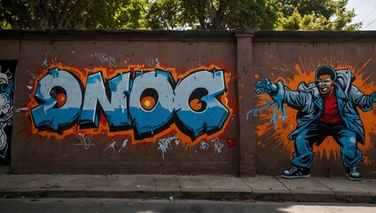  About a character who uses graffiti art to convey a powerful social message ai_generated