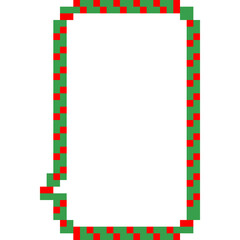 Pixel art christmas speech balloon 3