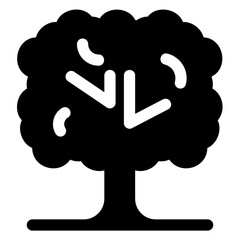 tree glyph  icon isolated on white background