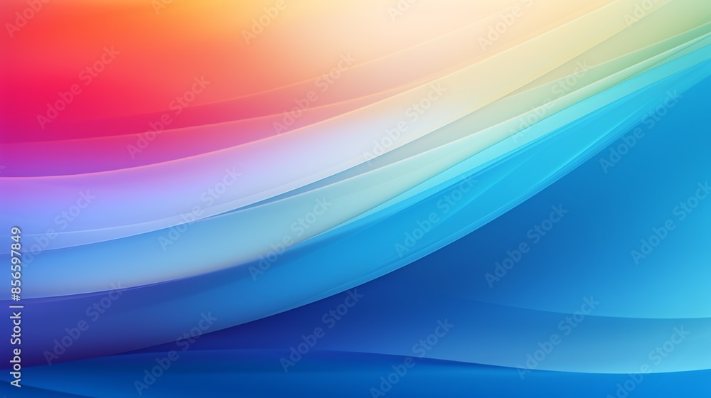 Aufkleber vibrant abstract blurred gradient background in primary colors, reminiscent of a rainbow.