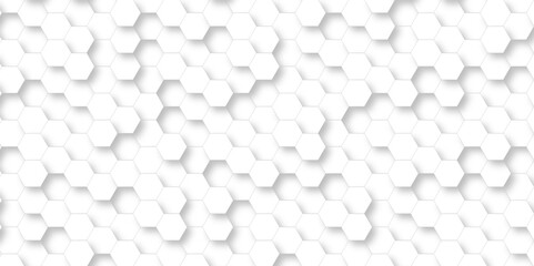 Naklejka premium Vector White Hexagonal Background. Luxury White Pattern. Vector Illustration. 3D Futuristic abstract honeycomb mosaic white background. geometric mesh cell texture. modern futuristic wallpaper.