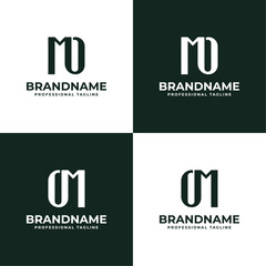 Letters MO and OM Monogram Logo, suitable for any business with MO or OM initials
