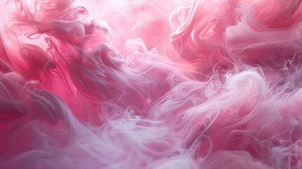 Fototapeta premium Swirling pink wisps creating an ethereal, otherworldly abstract landscape, minimalist aesthetic, raw and captivating detail