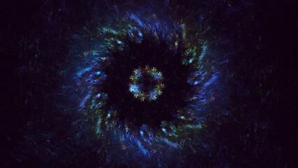 Fototapeta premium 3D manual rendering abstract circle light background. Its not AI Generatd illustration.