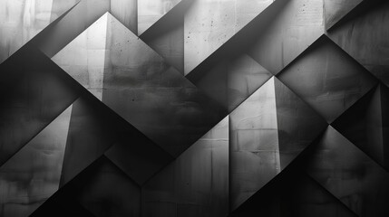 Black and white photo of a geometric wall.