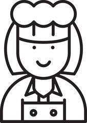 Chef Avatar Line Art
