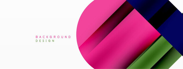 Obraz premium Geometric diagonal line and circle shape, wide abstract background