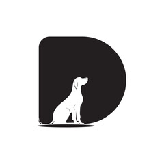 D dog logo design icon
