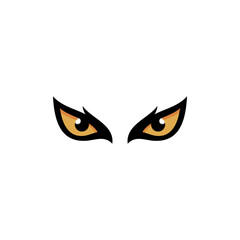 Vector logo of two eagle eyes, sharp eyes, fierce and on target.
