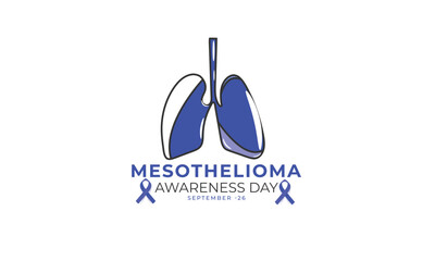 Mesothelioma awareness day. background, banner, card, poster, template. Vector illustration.