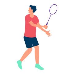 male badminton player