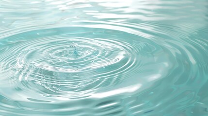 Swirling stream of water in pale blue water 