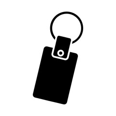 Fototapeta premium Key chain icon vector in linear, outline icon isolated on white background