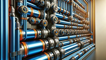 Modern Industrial Piping System