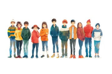 Obraz premium people standing together