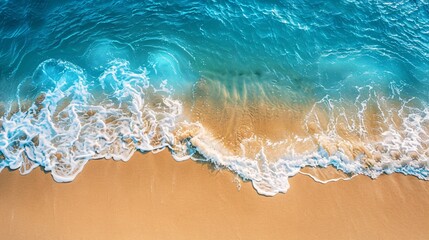Obraz premium Azure Waters Meet Golden Sand