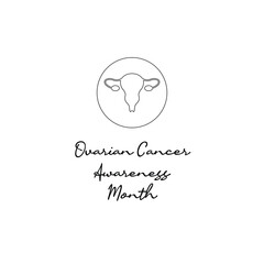 line art of Ovarian Cancer Awareness Month good for Ovarian Cancer Awareness Month celebrate. line art.