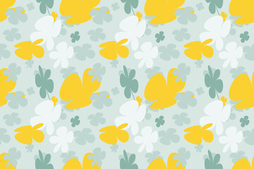 Flower Seamless Pattern on Muster Background Little Floral Liberty Seamless Texture Background. Spring, Summer Romantic Blossom Flower Garden Seamless Pattern for Your Designs