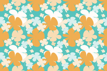 Seamless Floral Pattern With Hand Drawn Little Floral Liberty Seamless Texture Background. Spring, Summer Romantic Blossom Flower Garden Seamless Pattern for Your Designs