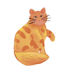 cute cat illustration art. 