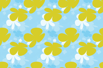 Floral Seamless Pattern With Simple Pretty, Little Floral Liberty Seamless Texture Background. Spring, Summer Romantic Blossom Flower Garden Seamless Pattern for Your Designs