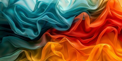 Obraz premium Abstract Wavy Silk Fabric Background