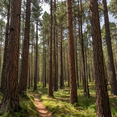 Obraz premium pine forest images created by AI
