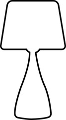 lamp Related black Vector line Icons. Includes such icons as bulb, Stylish modern room lights floor lamp, lantern, light, chandelier  isolated on transparent background.