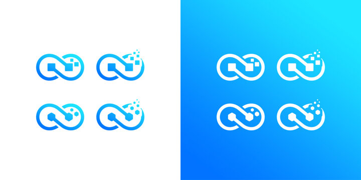 Amazing Vector infinty data logo, can be used in various media easily, set, editable, Exclusive