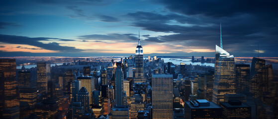 Scene pamorama New York City View
