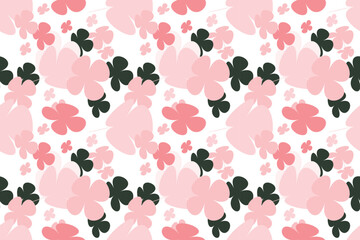 Floral Pattern Background Vintage 70s Style Flower Background Illustration. Colorful Pastel Color Groovy Artwork Bundle, Y2k Nature Backgrounds With Spring Plants.