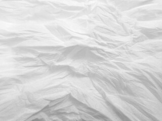 Abstract crumpled texture white tissue background
