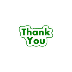 Thank you icon isolated on transparent background
