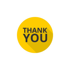 Thank you icon isolated on transparent background