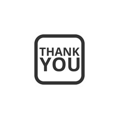 Thank you icon isolated on transparent background