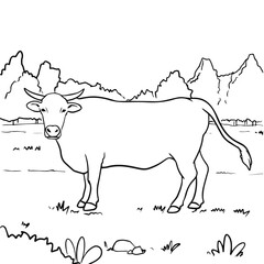 Cow Coloring Page