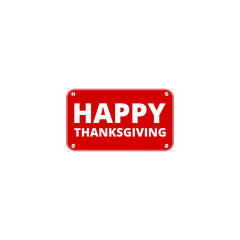 Happy Thanksgiving Day icon isolated on transparent background