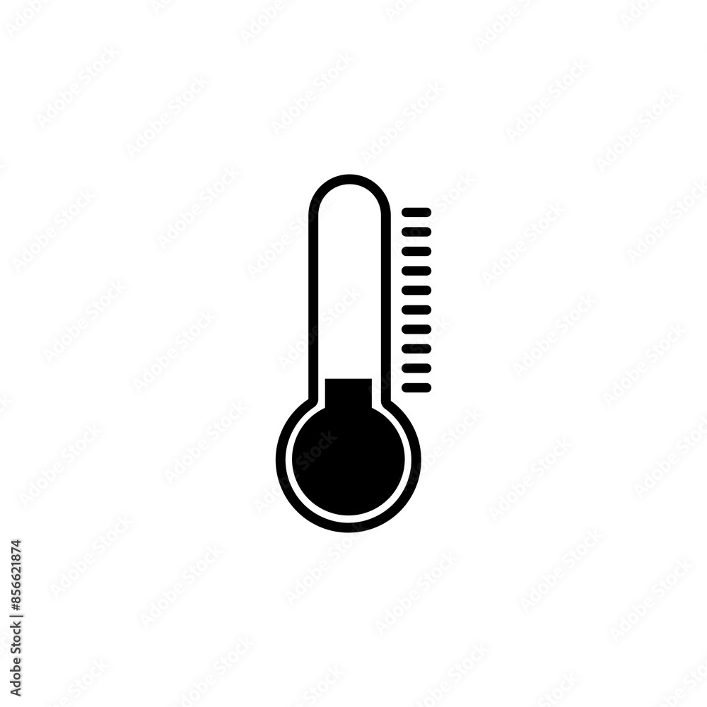 Poster thermometer icon isolated on transparent background