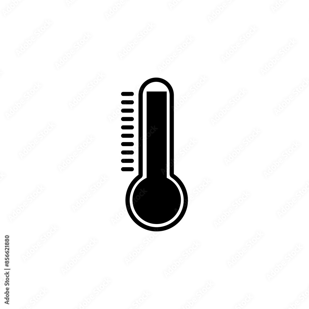 Poster thermometer icon isolated on transparent background