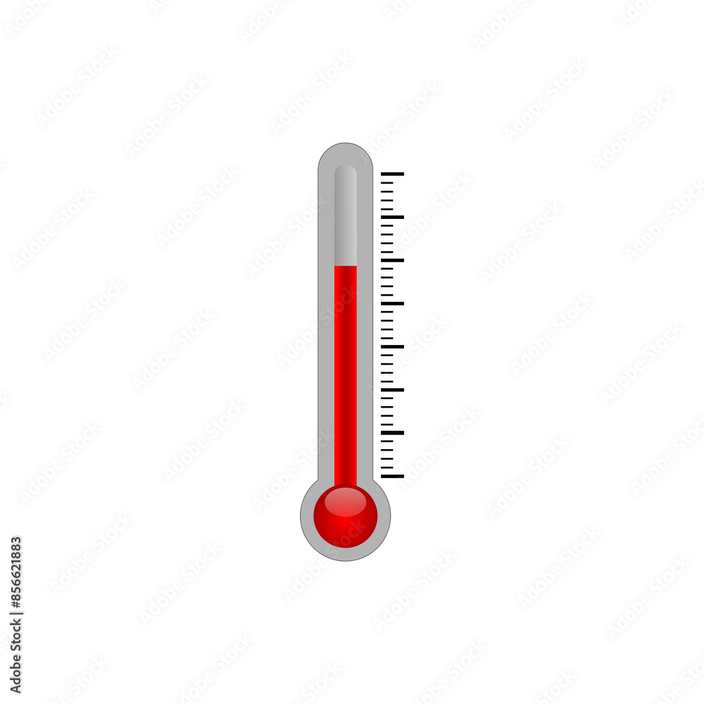 Poster thermometer icon isolated on transparent background