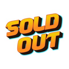 3D Sold out text poster art